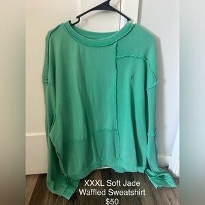 Ziya Active Jade Waffle Sweatshirt